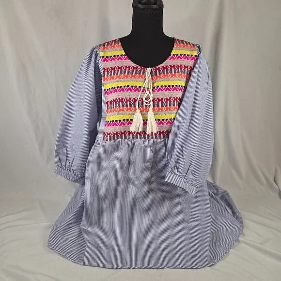 Shoreline Peasant Top - Picture 1 of 5